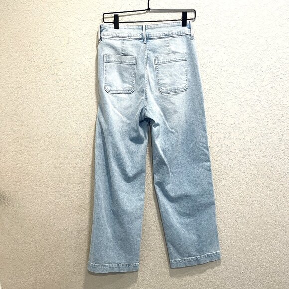 Old Navy Extra High-Waisted Mariner Wide-Leg Jeans Light Wash Size 4 - Picture 7 of 7